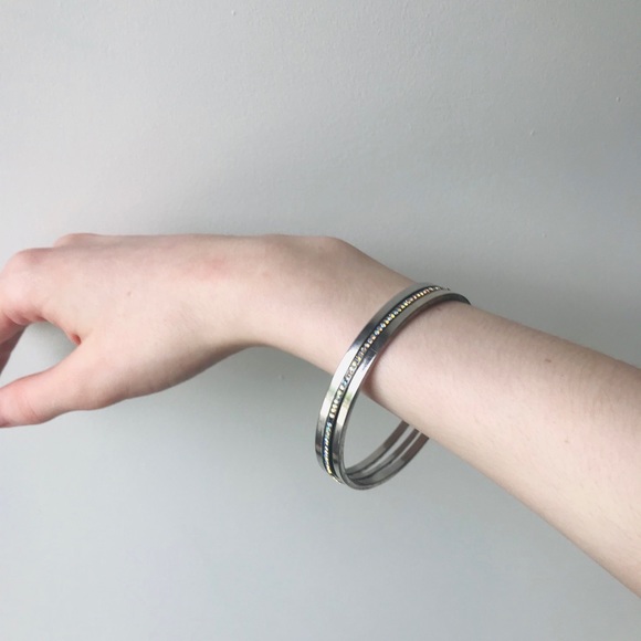 Sparkling Silver Bracelet Set of Three - Picture 1 of 2